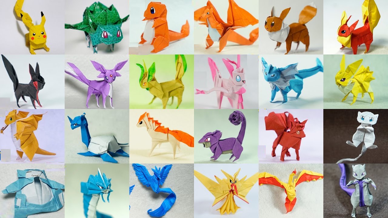 Origami Artist Folds an Army of Pokemon RedKoiFish